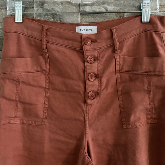 Evereve cropped straight leg linen pants size 28 color is like first picture - Picture 2 of 5